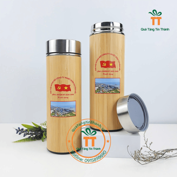 Bình giữ nhiệt vỏ tre (Mẫu BGN02)