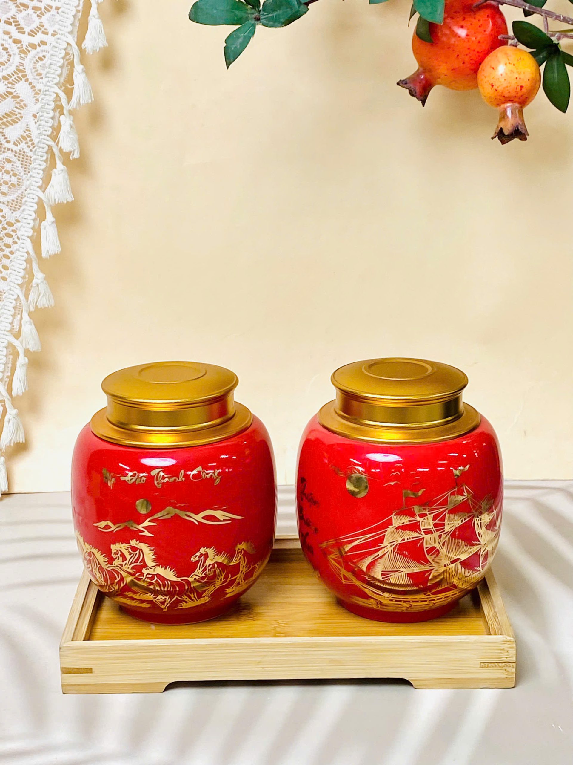 hủ đựng trà in logo
