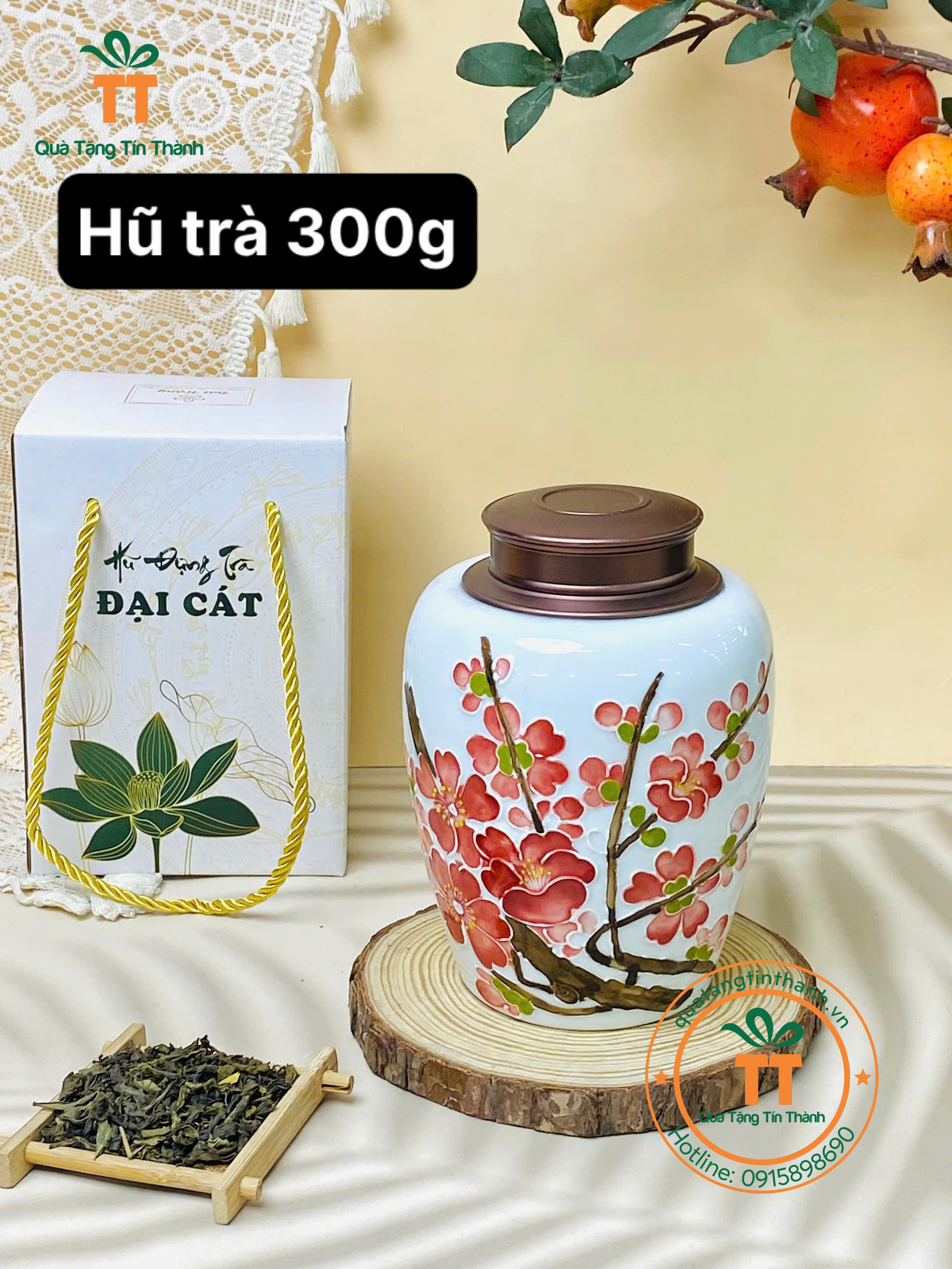 hủ đựng trà in logo
