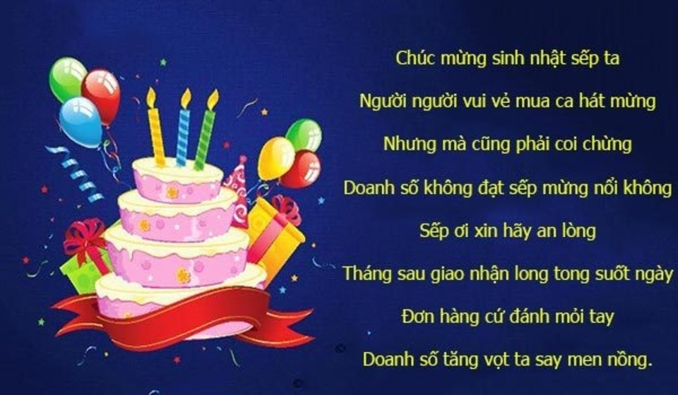 lời chúc mừng sinh nhật sếp