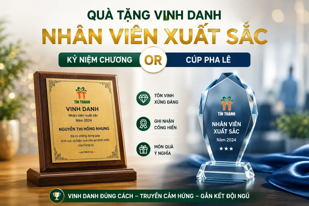 Quà Tặng Vinh Danh Nhân Viên Xuất Sắc: Kỷ Niệm Chương Hay Cúp Pha Lê?